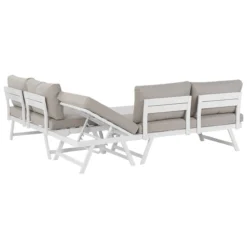 Beliani - COCCORINO - Loungeset Voor 5 - Grijs - Aluminium 6 Beliani - COCCORINO - Loungeset Voor 5 - Grijs - Aluminium -Tuin & Buiten 9449782