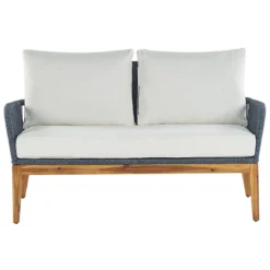 Beliani - MERANO - Loungeset Voor 4 - Wit - Acaciahout 2 Beliani - MERANO - Loungeset Voor 4 - Wit - Acaciahout -Tuin & Buiten 9450082