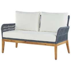 Beliani - MERANO - Loungeset Voor 4 - Wit - Acaciahout 3 Beliani - MERANO - Loungeset Voor 4 - Wit - Acaciahout -Tuin & Buiten 9450085