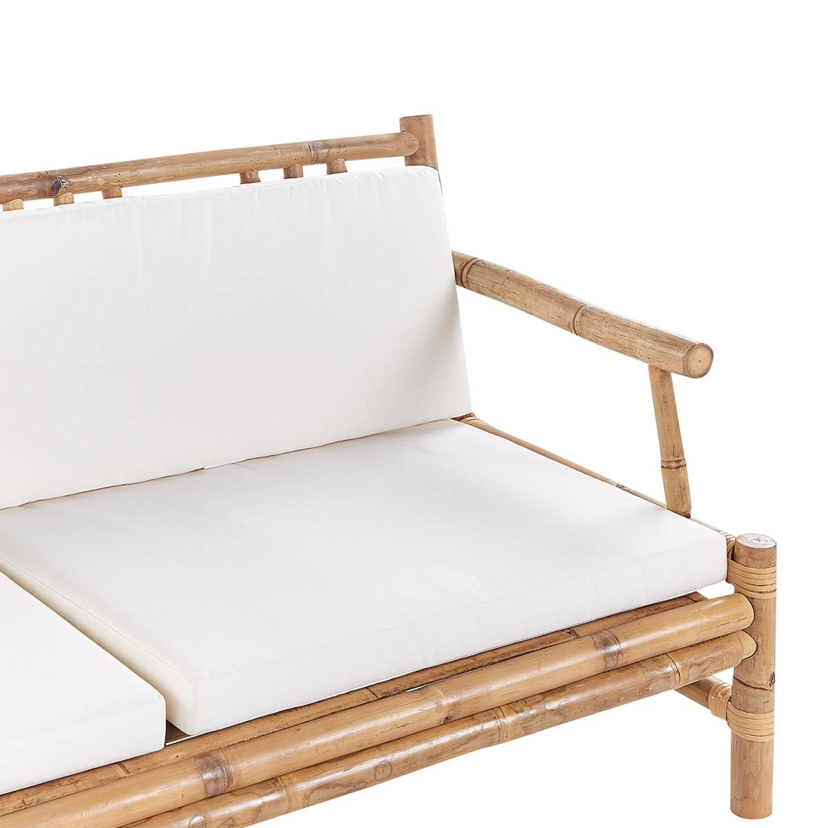 Beliani - RICCIONE - Loungeset Voor 4 - Lichte Houtkleur - Bamboehout Beliani - RICCIONE - Loungeset Voor 4 - Lichte Houtkleur - Bamboehout -Tuin & Buiten 9450250