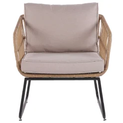 Beliani - RAVELLO - Loungeset Voor 4 - Natuurlijk - PE Rotan 7 Beliani - RAVELLO - Loungeset Voor 4 - Natuurlijk - PE Rotan -Tuin & Buiten 9450251