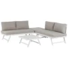 Beliani - COCCORINO - Loungeset Voor 5 - Grijs - Aluminium