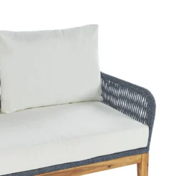 Beliani - MERANO - Loungeset Voor 4 - Wit - Acaciahout 5 Beliani - MERANO - Loungeset Voor 4 - Wit - Acaciahout -Tuin & Buiten 9451579