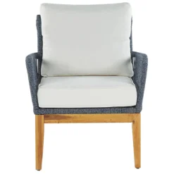 Beliani - MERANO - Loungeset Voor 4 - Wit - Acaciahout 7 Beliani - MERANO - Loungeset Voor 4 - Wit - Acaciahout -Tuin & Buiten 9451580