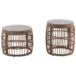 Beliani - RAVELLO - Loungeset Voor 4 - Natuurlijk - PE Rotan 3 Beliani - RAVELLO - Loungeset Voor 4 - Natuurlijk - PE Rotan -Tuin & Buiten 9451656