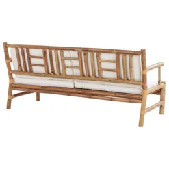 Beliani - RICCIONE - Loungeset Voor 4 - Lichte Houtkleur - Bamboehout 6 Beliani - RICCIONE - Loungeset Voor 4 - Lichte Houtkleur - Bamboehout -Tuin & Buiten 9451690