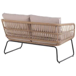 Beliani - RAVELLO - Loungeset Voor 4 - Natuurlijk - PE Rotan 6 Beliani - RAVELLO - Loungeset Voor 4 - Natuurlijk - PE Rotan -Tuin & Buiten 9451691