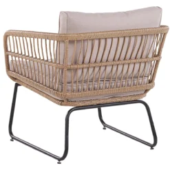 Beliani - RAVELLO - Loungeset Voor 4 - Natuurlijk - PE Rotan 8 Beliani - RAVELLO - Loungeset Voor 4 - Natuurlijk - PE Rotan -Tuin & Buiten 9451694