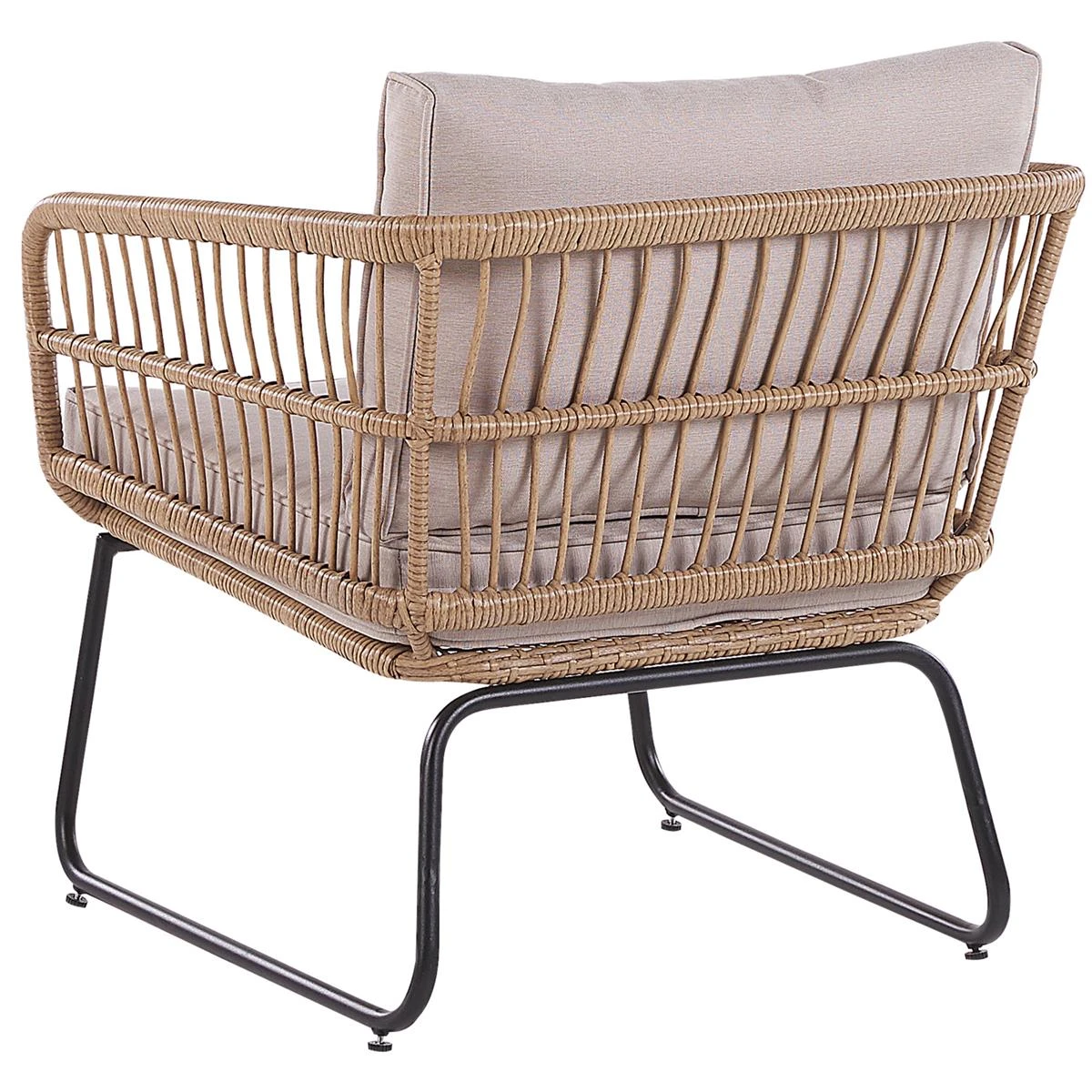 Beliani - RAVELLO - Loungeset Voor 4 - Natuurlijk - PE Rotan Beliani - RAVELLO - Loungeset Voor 4 - Natuurlijk - PE Rotan -Tuin & Buiten 9451694