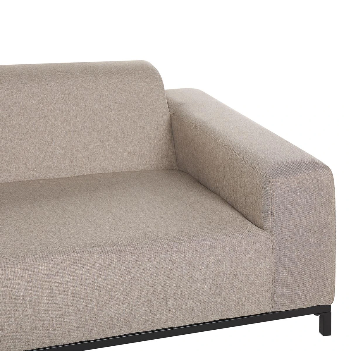 Beliani - ROVIGO - Loungeset Voor 5 - Beige|Zwart - Polyester Beliani - ROVIGO - Loungeset Voor 5 - Beige|Zwart - Polyester -Tuin & Buiten 9478326