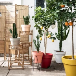 Elho Loft Urban Round Bloempot 40 Cm Met Wielen 2 Elho Loft Urban Round Bloempot 40 Cm Met Wielen -Tuin & Buiten 9480158