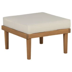 Beliani-BARATTI-Loungeset Voor 5-Lichte Houtkleur|Wit-Acaciahout 9 Beliani-BARATTI-Loungeset Voor 5-Lichte Houtkleur|Wit-Acaciahout -Tuin & Buiten 9527994