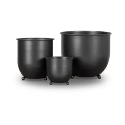 Artichok Riek Bloempotten Zwart - Set Van 3