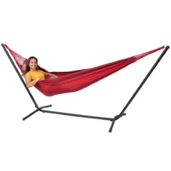 Tropilex® Hangmat Met Standaard Eénpersoons Easy & Dream Red Rood -Tuin & Buiten 9588267