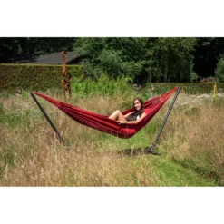 Tropilex® Hangmat Met Standaard Eénpersoons Easy & Dream Red Rood -Tuin & Buiten 9588269