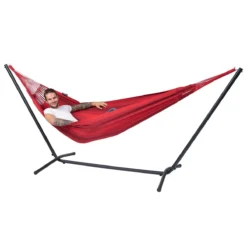 Tropilex® Hangmat Met Standaard Eénpersoons Easy & Dream Red Rood -Tuin & Buiten 9588280