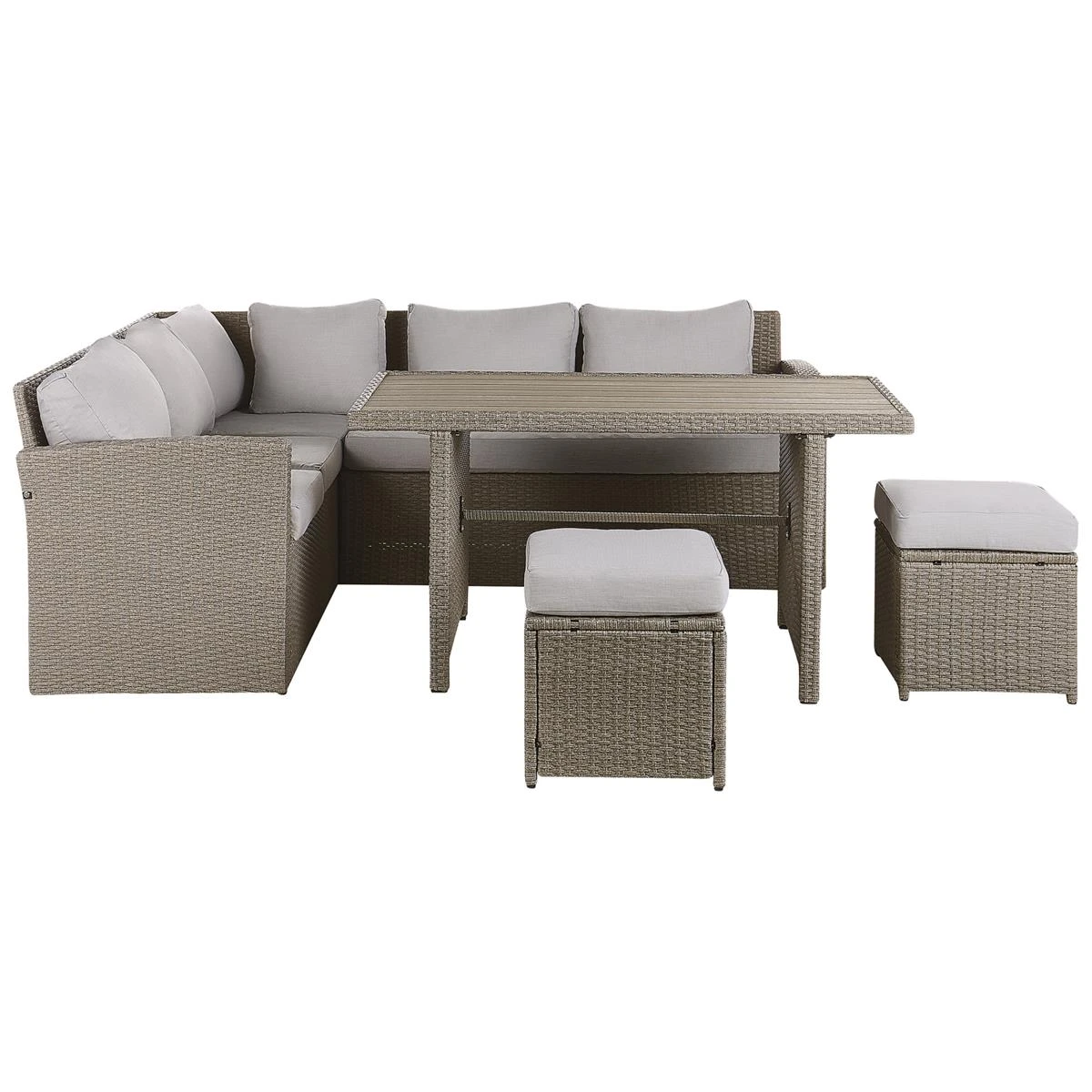 Beliani - BARDI - Loungeset Voor 5 - Natuurlijk - PE Rotan Beliani - BARDI - Loungeset Voor 5 - Natuurlijk - PE Rotan -Tuin & Buiten 9723258